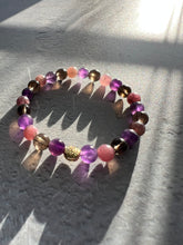 Load image into Gallery viewer, Smokey Quartz - Amethyst - Lepidolite - Calm in the Storm Bracelet