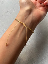 Load image into Gallery viewer, Mini Gold Beaded Evil Eye Bracelet