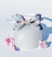 Load image into Gallery viewer, Rainbow Glitter Bow