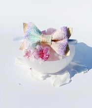 Load image into Gallery viewer, Pastel Lace Rainbow Bow