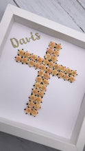 Load image into Gallery viewer, Personalised Cross Floral Frame