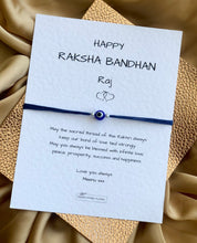 Load image into Gallery viewer, Note of Love Evil Eye Rakhi / Rakhri