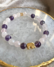 Load image into Gallery viewer, Amethyst & Rose Quartz Bracelet
