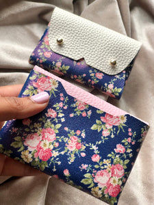 Navy Floral Pouch