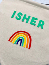 Load image into Gallery viewer, Personalised Rainbow Felt Wall Banner