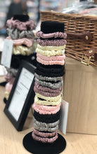 Load image into Gallery viewer, Set of 2 Skinny Mulberry Silk Scrunchies