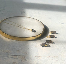 Load image into Gallery viewer, Mini Spike Smoky Quartz Crystal Necklace