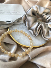 Load image into Gallery viewer, Gift Set Classic Silk Scrunchie & Citrine Bracelet