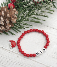 Load image into Gallery viewer, Red Christmas Personalised Bracelets