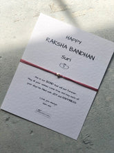 Load image into Gallery viewer, Sisters Note of Love Personalised Heart Rakhi / Rakhri