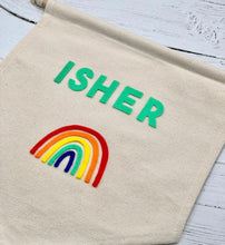 Load image into Gallery viewer, Personalised Rainbow Felt Wall Banner