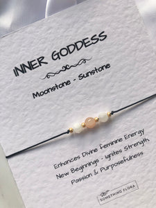 Inner Goddess - Moonstone & Sunstone Bracelet