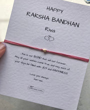 Load image into Gallery viewer, Sisters Note of Love Personalised Heart Rakhi / Rakhri