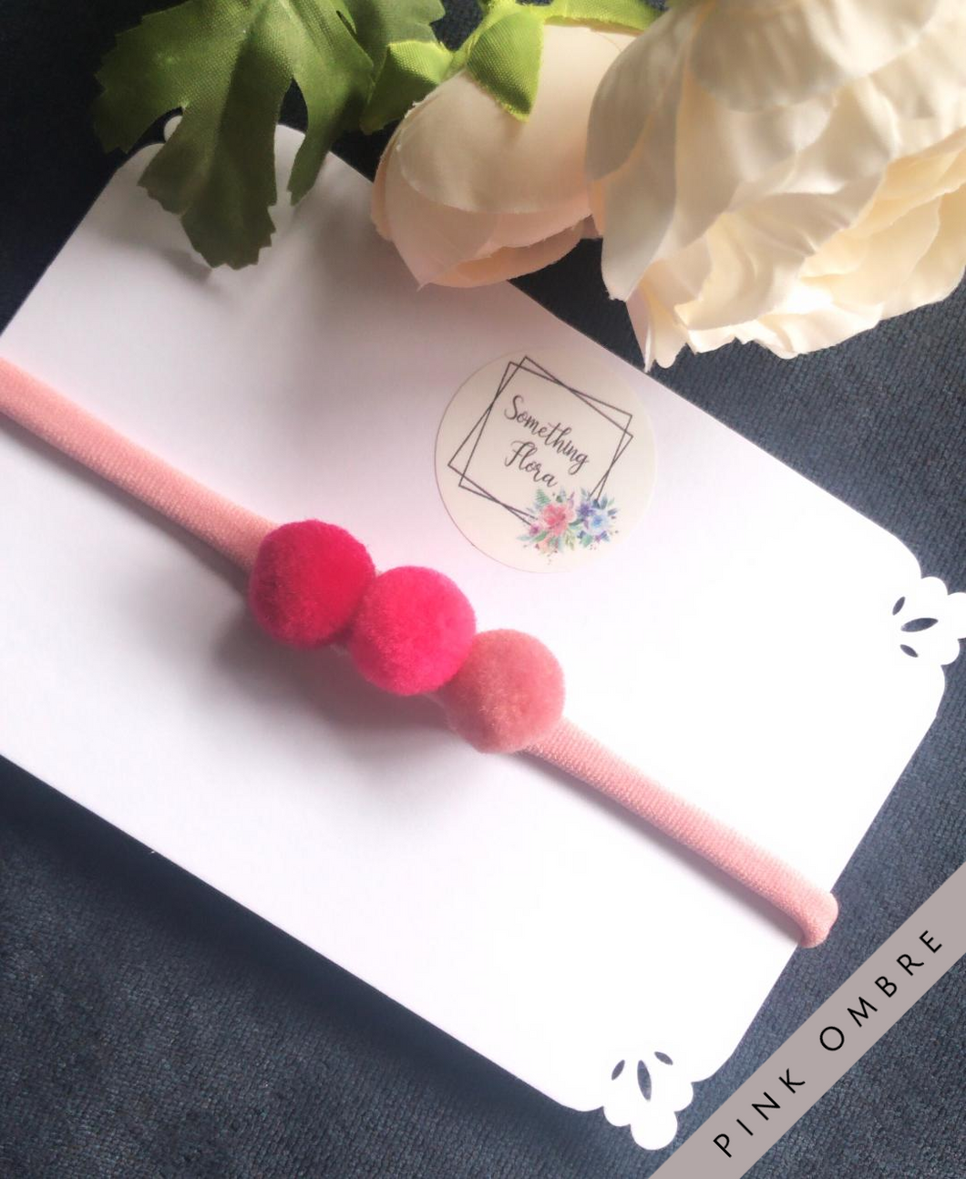 Three Pom Pom Headband