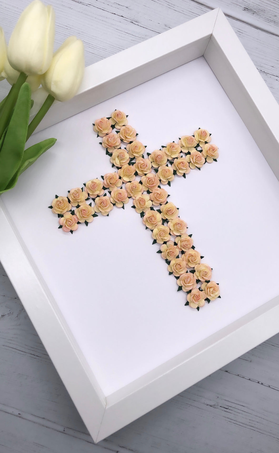 Cross Floral Frame