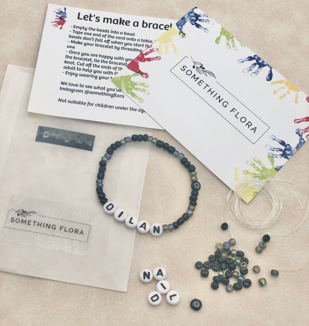 Black 2 Tone - DIY Personalised Bracelet Kit