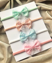 Load image into Gallery viewer, Satin &amp; Lace Mini Bow
