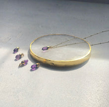 Load image into Gallery viewer, Mini Spike Amethyst Crystal Necklace
