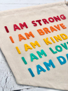 I AM Statements Felt Wall Banner