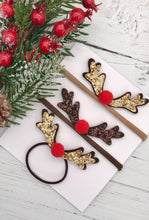 Load image into Gallery viewer, Reindeer Ears Headband with Single Pom Pom
