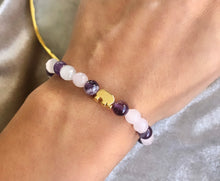 Load image into Gallery viewer, Amethyst &amp; Rose Quartz Bracelet
