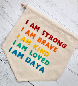 I AM Statements Felt Wall Banner