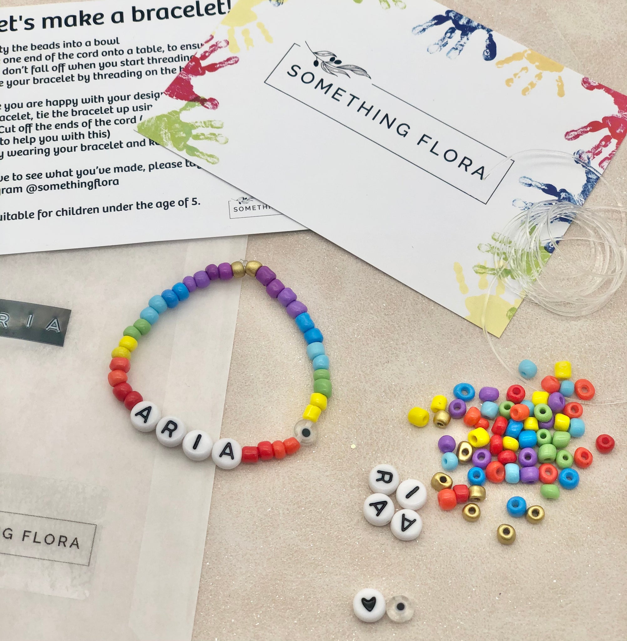 Rainbow - DIY Personalised Bracelet Kit – Something Flora