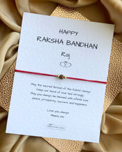Load image into Gallery viewer, Note of Love Rudraksha Rakhi / Rakhri
