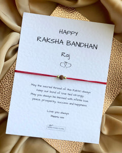 Note of Love Rudraksha Rakhi / Rakhri