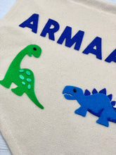 Load image into Gallery viewer, Personalised Dinosaur Felt Wall Banner
