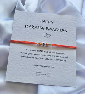 Sisters Note of Love Personalised Initial Rakhi / Rakhri