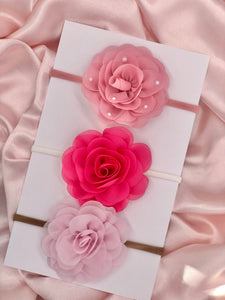 Pink Shades - Chiffon Flower Bow
