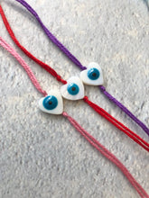 Load image into Gallery viewer, Heart &amp; Star Mother of Pearl Evil Eye Rakhi / Rakhri
