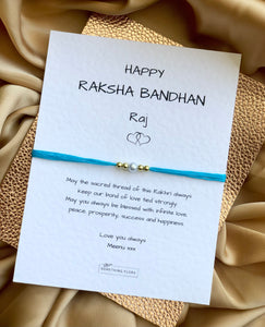 Note of Love Simple Pearl Rakhi / Rakhri