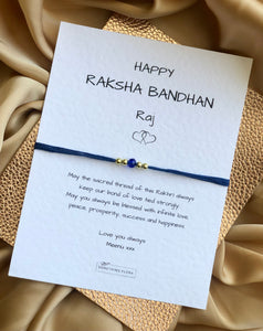 Note of Love Rondelle Glass Crystal Rakhi / Rakhri