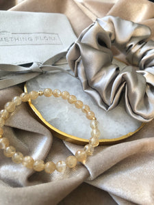 Gift Set Classic Silk Scrunchie & Citrine Bracelet