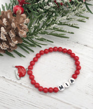 Load image into Gallery viewer, Red Christmas Personalised Bracelets
