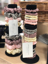 Load image into Gallery viewer, Set of 2 Skinny Mulberry Silk Scrunchies
