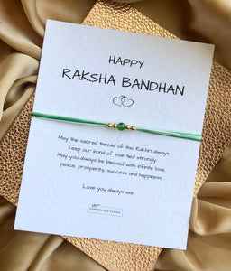 Note of Love Rondelle Glass Crystal Rakhi / Rakhri