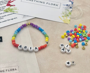 Beaded letter on sale bracelet ideas