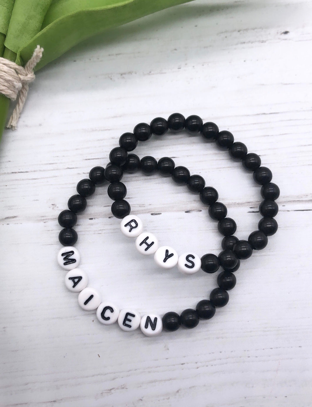 Black Personalised Bracelet
