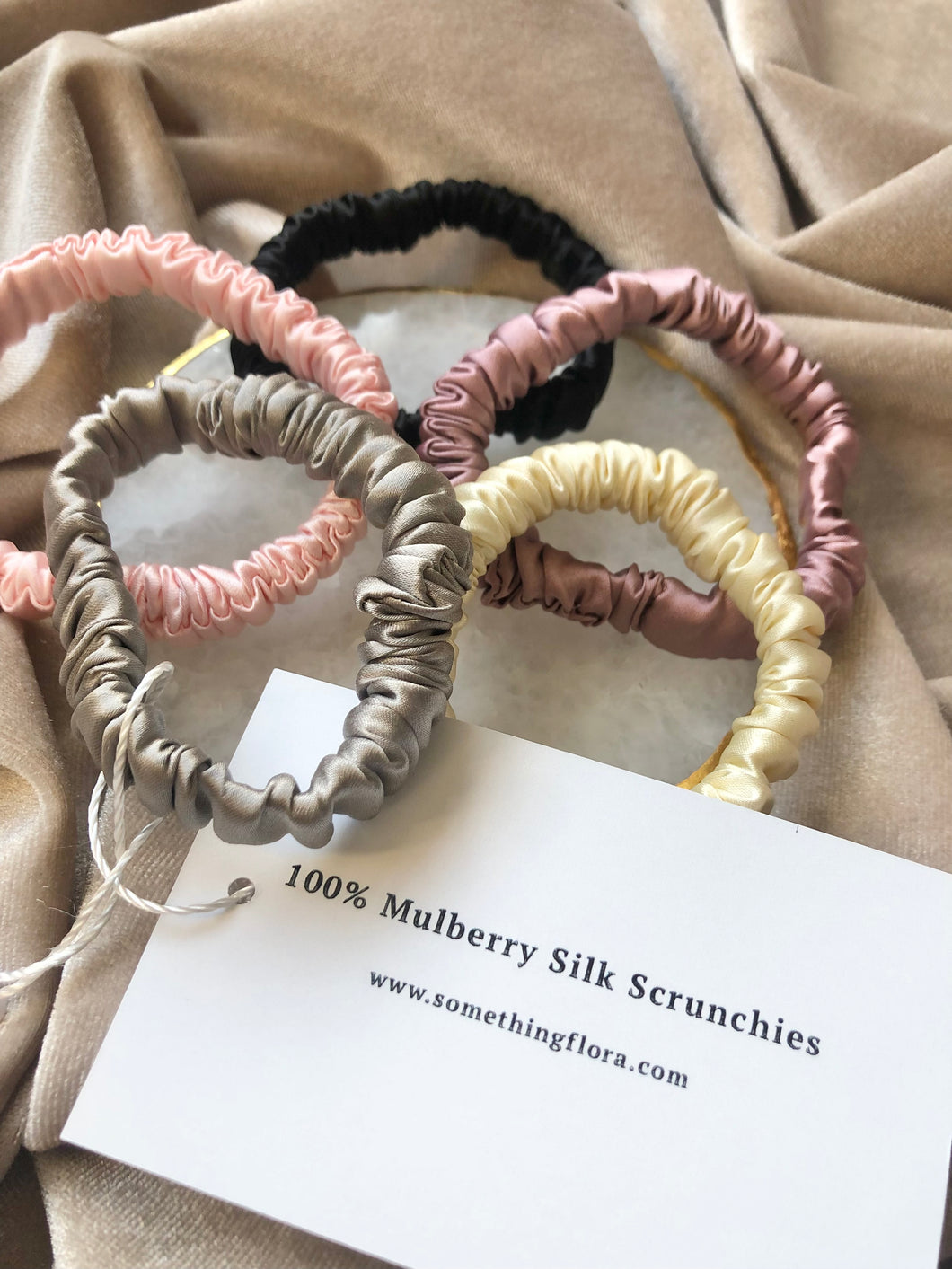 Single Skinny Mulberry Silk Scrunchies